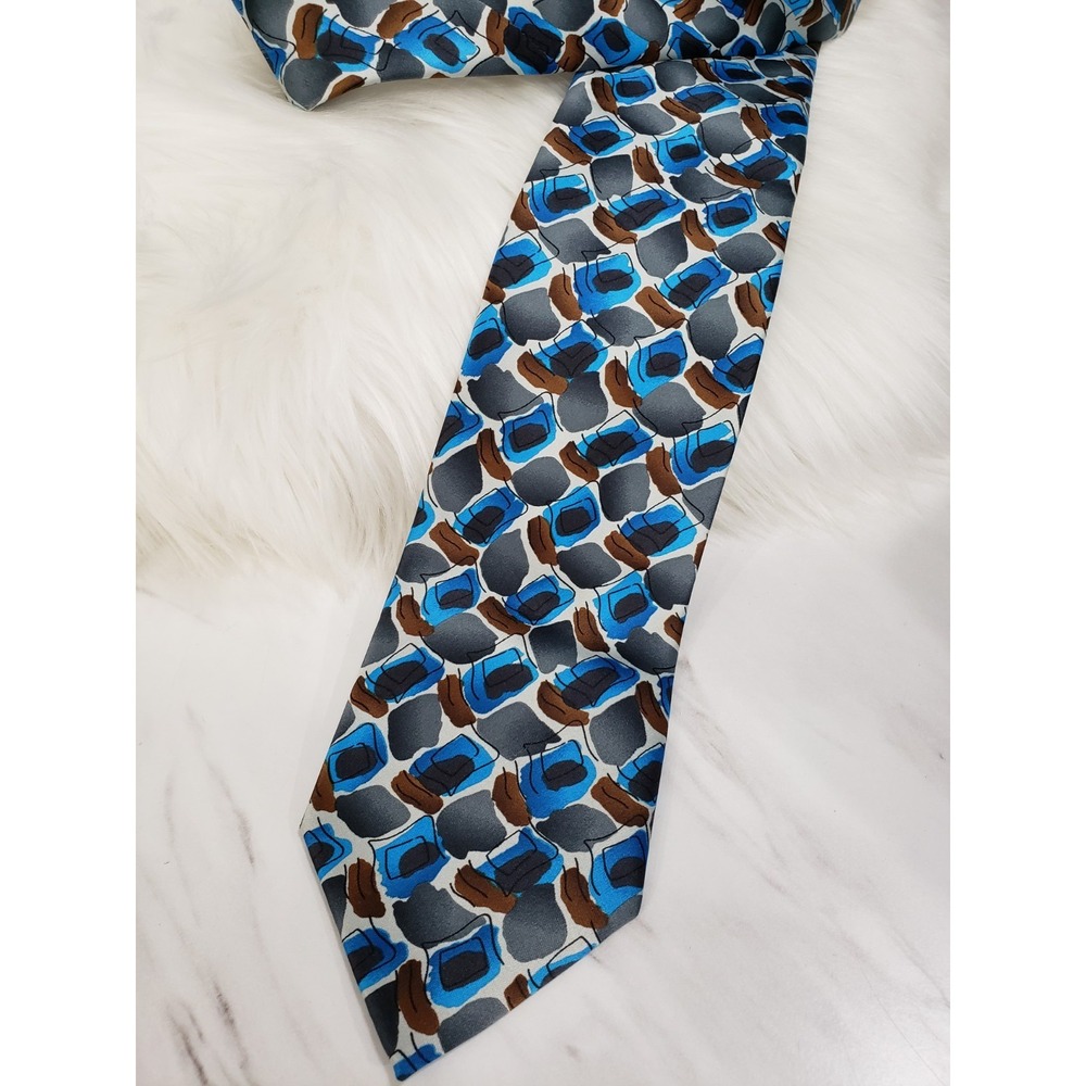 J. Garcia Necktie RITUAL MOON‎ FIFTY NINE COLLECTION BLUES BROWNS